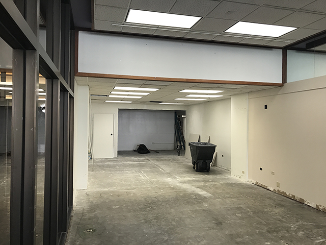 Renovation underway.