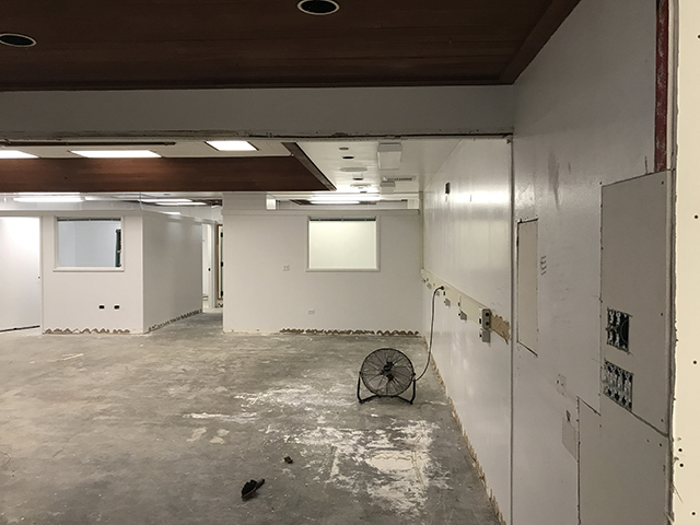Renovation underway.