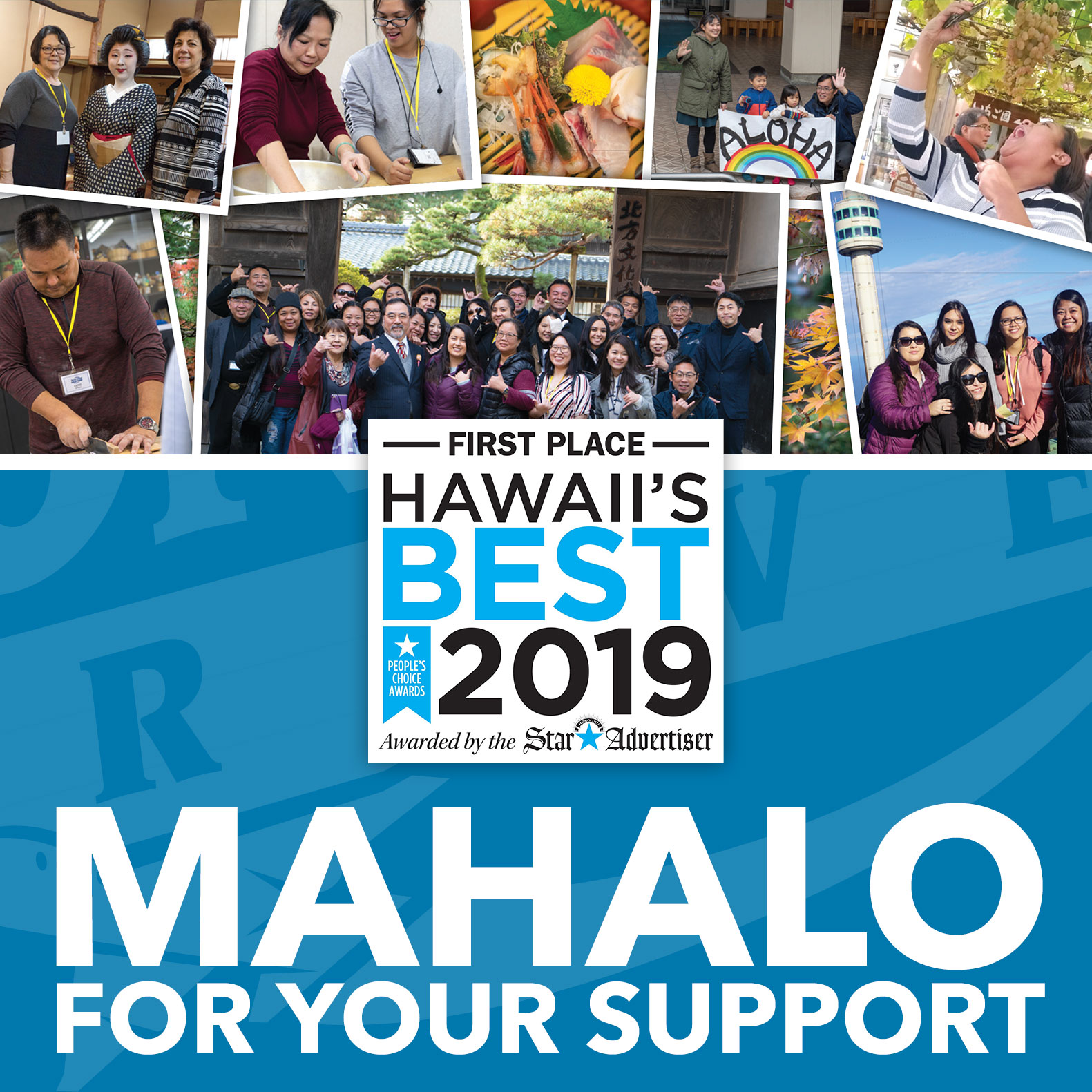 Non-Stop Travel First Place Hawaii's Best Award